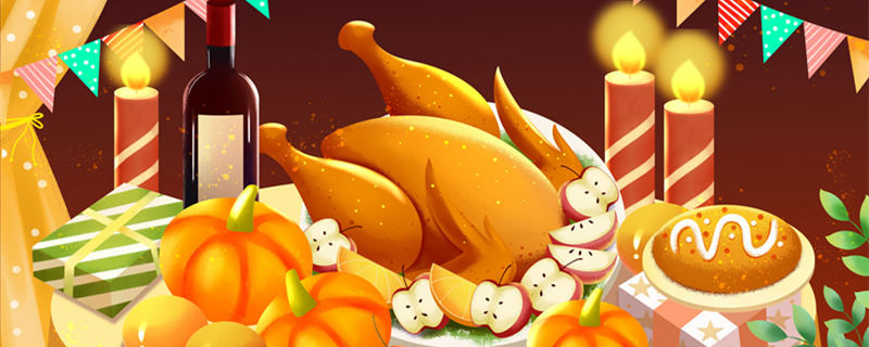 圣诞节食物有火鸡,红酒,姜饼,圣诞布丁,还有树干蛋糕,烟熏火腿,圣诞